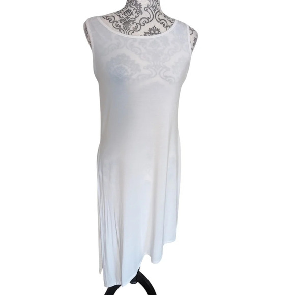Miik Mariska Asymmetrical Tunic Dress White Micromodal Scandi-girl Women Medium - Picture 4 of 14